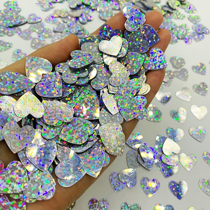 Confetti Heart Metallic Confetti Party Table Decoration Sprinkles DIY - Image 3