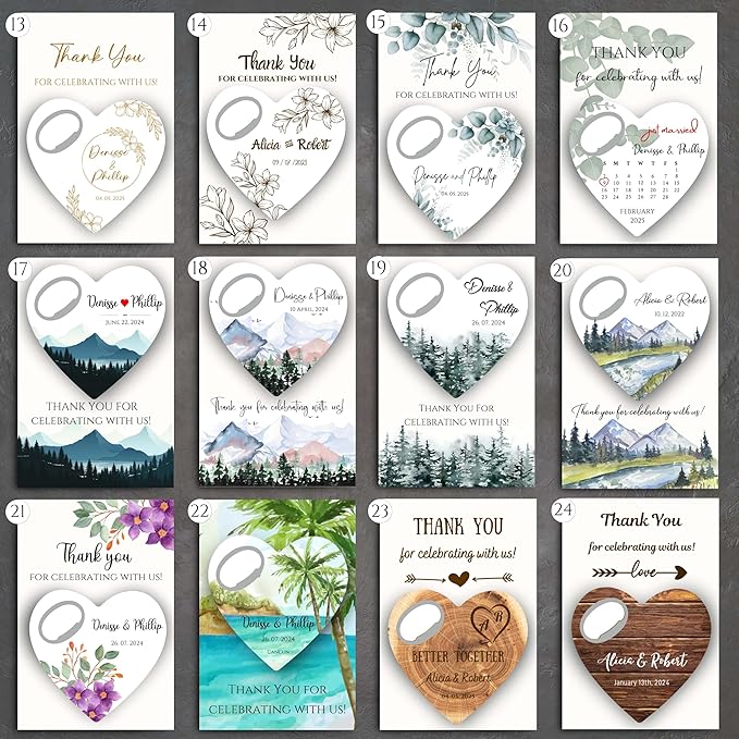 Wedding Bottle Opener Favors for Guests in Bulk, Hearts Shape Bottle Opener - Image 4