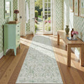 Green 3x12 Runner Rug for Hallways Bed Side Kitchen, Boho Washable Distressed by Deerly