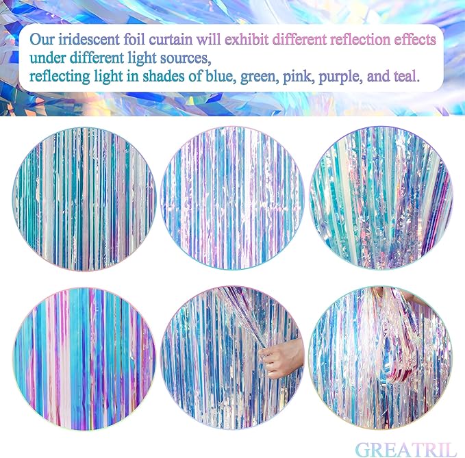 Iridescent Party Streamers Backdrop - Image 6