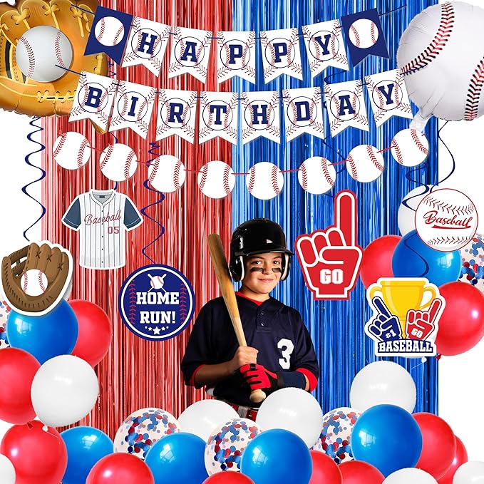 Baseball Party Decorations, Baseball Birthday Party Supplies Kit, Include Sport - Image 3