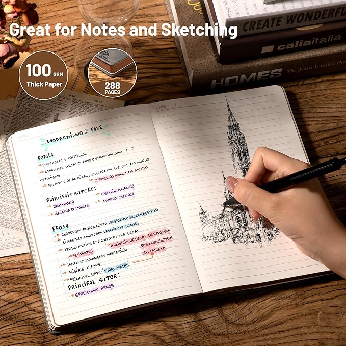 CAGIE Compass Leather Notebook Journal - Image 3