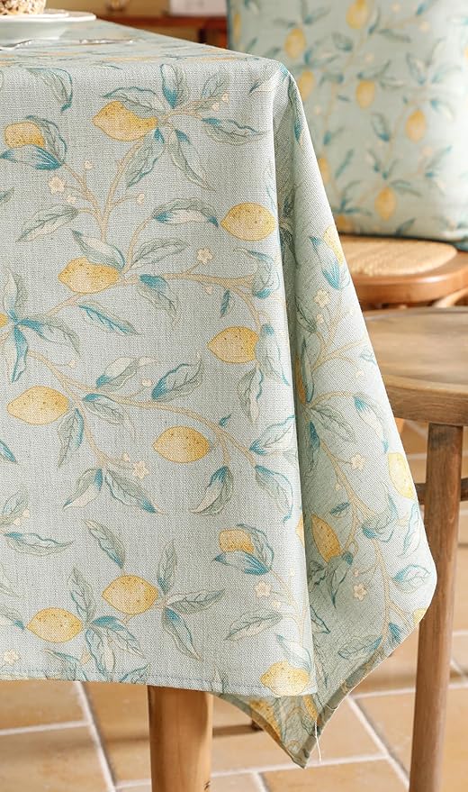 patdrea Designer Linen Green Tablecloth - Image 9