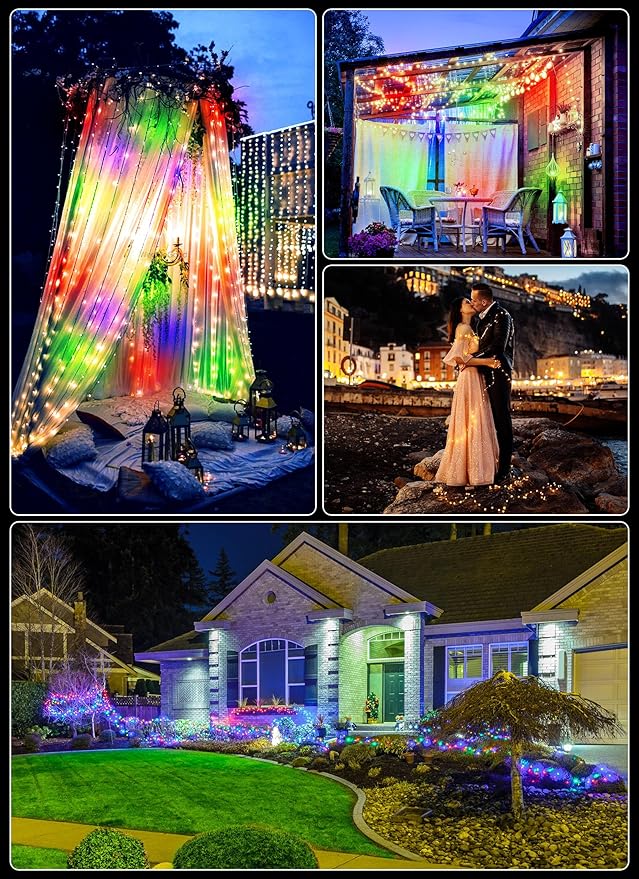 33Ft 100LED Outdoor String Lights, Fairy Lights Battery Operated - Image 8