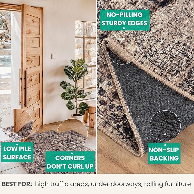 Bloom Rugs Washable Non-Slip 6' x 9' Rug - Image 4