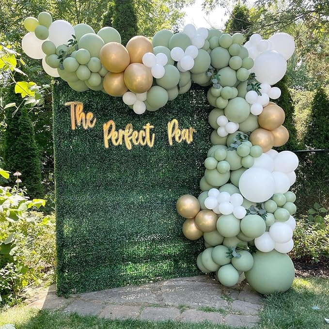Bezente Sage Green Latex Party Balloons - Image 8