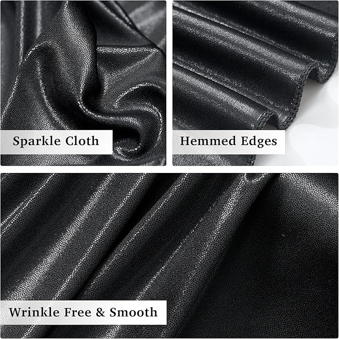 20ftx10ft Black Sequin Backdrop Curtain Panels - Image 4