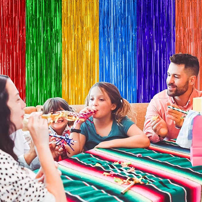 2 Pack Cinco De Mayo Decorations, 3.28 FT x 7.05 FT Fiesta Rainbow Backdrop - Image 6