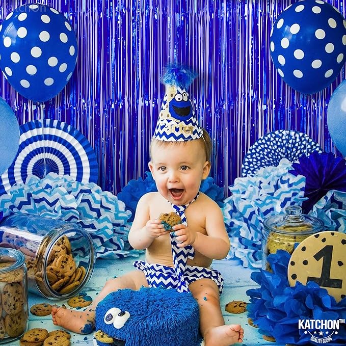 KatchOn, Metallic Blue Backdrop Curtain - Image 5