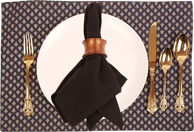 Beautifully Handcrafted Natural Wood Large Size Party Dining Table Napkin - Image 2