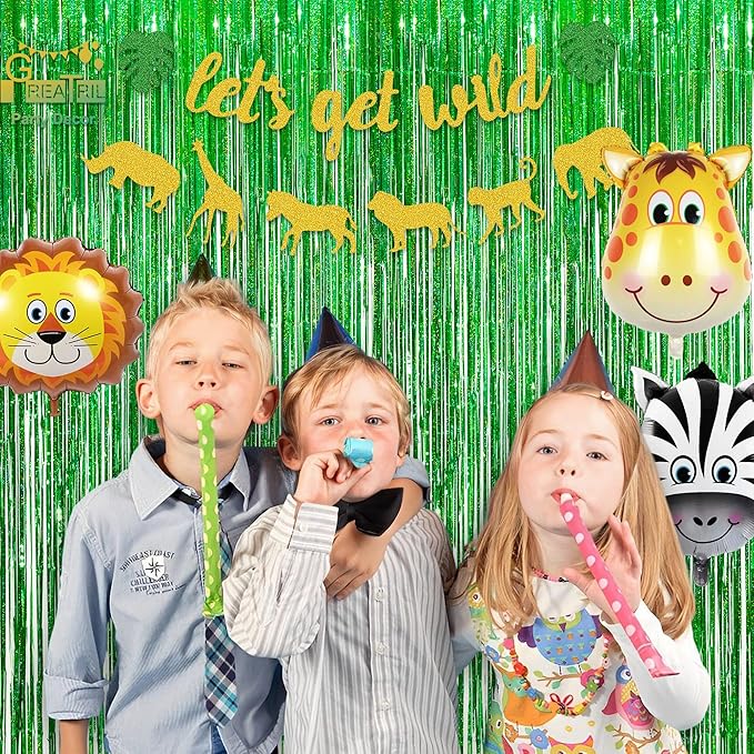 Green Tinsel Curtain Party Backdrop - Image 7
