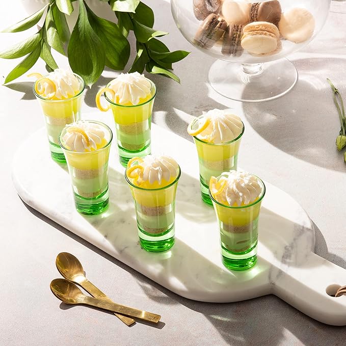 M&N HOME Ombre Green Shot Glass Set, 2 Oz Set of 6 Colored Shot Glasses - Image 5