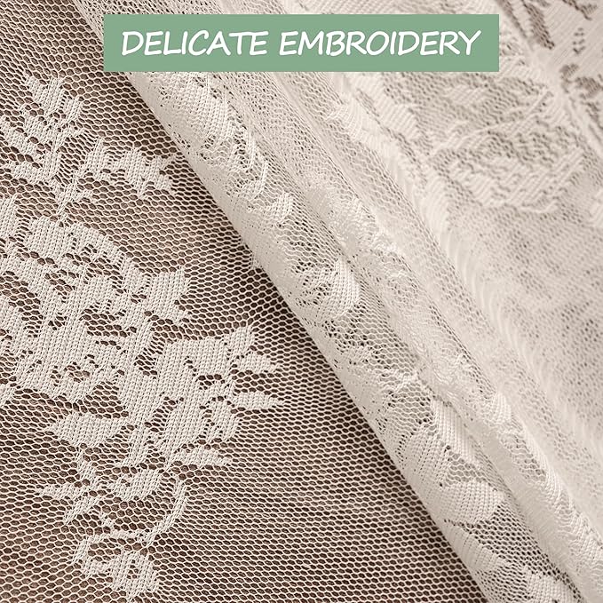 Jayla White Lace Tablecloth for Rectangular Tables, Vintage Style Wedding Table - Image 6