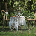 patdrea Designer White Lace Elegant Tablecloth by Welcometopatdrea