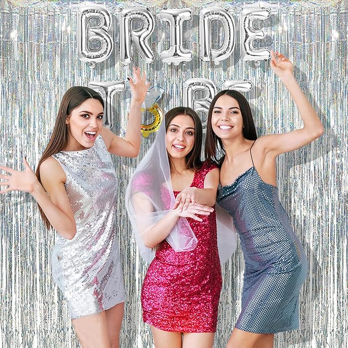 BRAVESHINE Silver Streamers Party Backdrop Decorations - Image 2