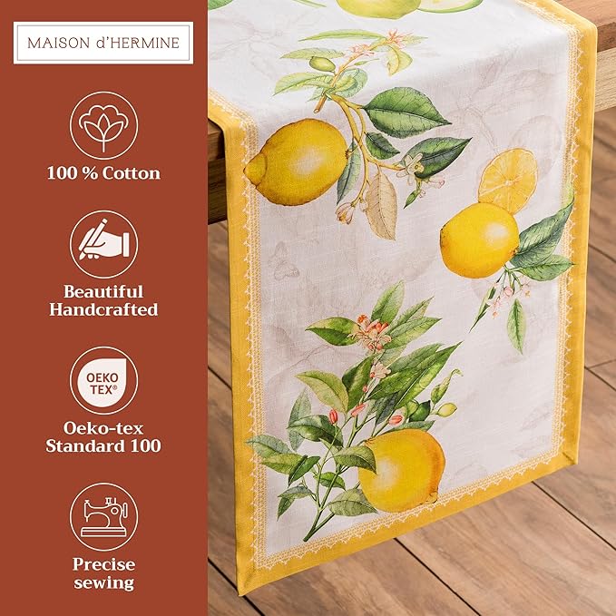 Maison d' Hermine Table runner 100% Cotton Single Layer Table Runners 72 inches - Image 2