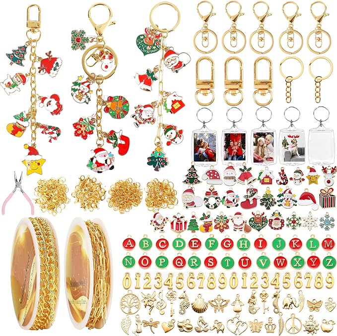 Namifin 374 Pcs Christmas Keychain Making Kit by NAMIFIN-FORYOURBEAUTYLOVE