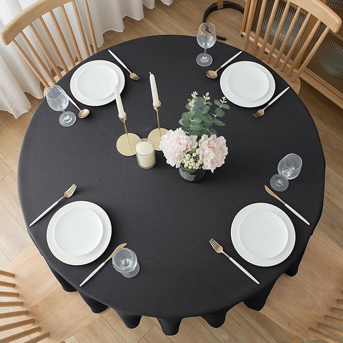 Biscaynebay Textured Fabric Round Tablecloths 70", Parties etc - Image 7