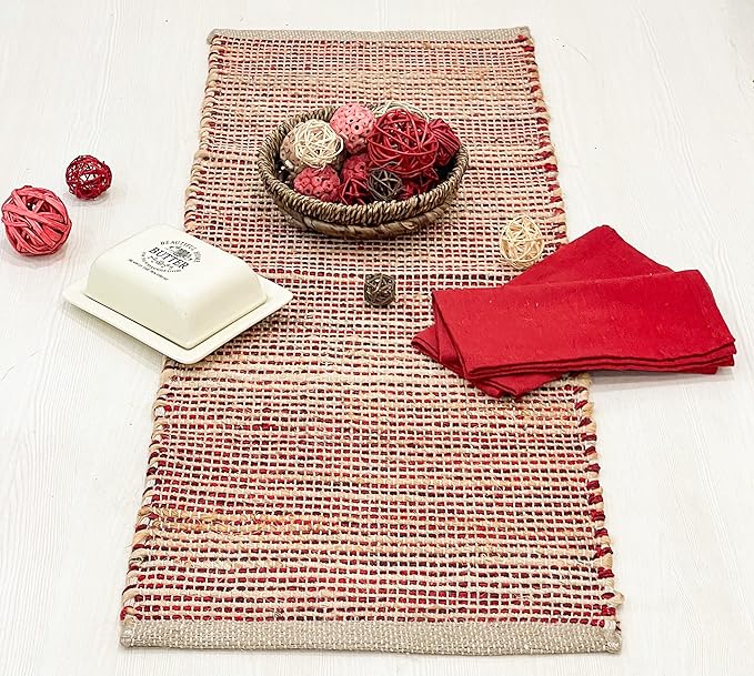 Chardin home Natural Jute Table Runner 13x36 Inch – Vintage Boho Rustic Table - Image 9