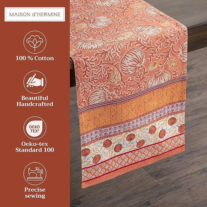 Maison d' Hermine Table Runner 100% Cotton Double Layer Table Runners 72 inches - Image 2