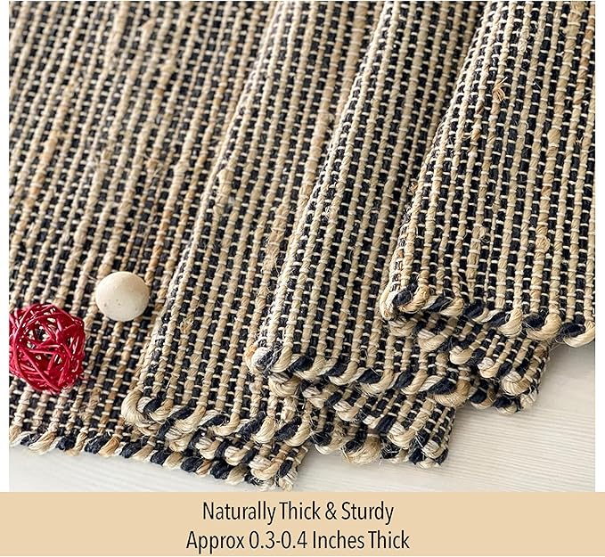 Chardin home Natural Jute Table Runner 13x36 Inch – Vintage Boho Rustic Table - Image 3