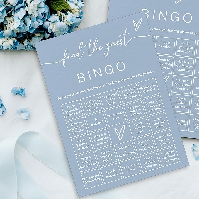 Fun Wedding Shower Bingo 25Pcs Prefilled Find The Guest Bingo Game Cards - Image 4