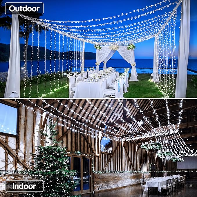 196FT 600LED Christmas Lights Outdoor Waterproof, 8 Modes Christmas Tree Lights - Image 2