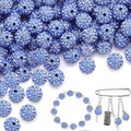 200pcs 10mm Light Sky Blue Rhinestone Beads by TINKRSTUFF