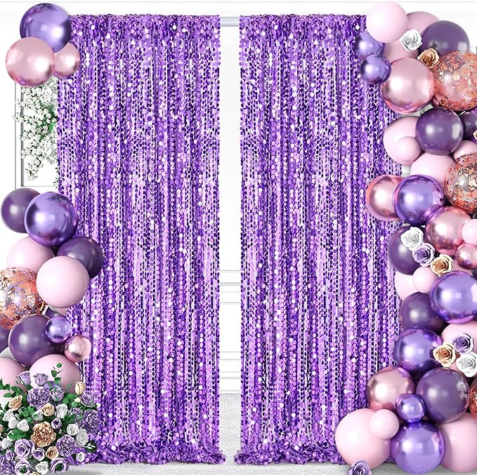 Purple Backdrop 4x8FT Backdrop Curtain - Image 4