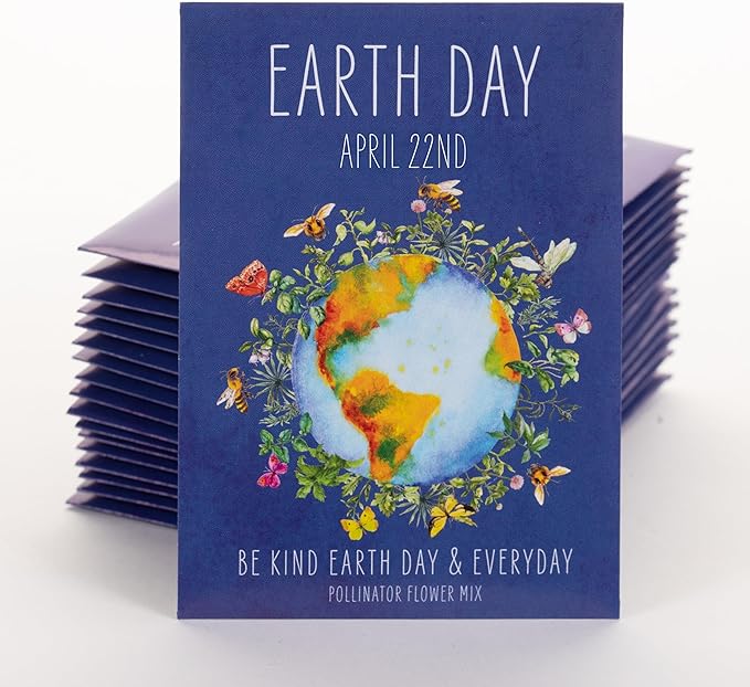 Bentley Seed Co. | Earth Day Planet Pollinator Flowers | Illustrated Bee - Image 2