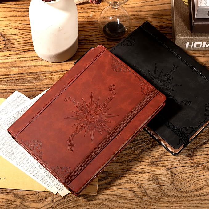 CAGIE Compass Leather Notebook Journal - Image 7
