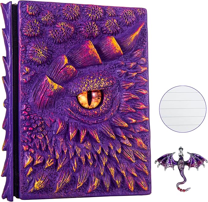3D Dragon Eye Embossed Journal, Resin Engraving Notebook, Dnd notebook by LZlightactor