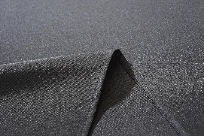 Craft And Party Rectangle Tablecloth, 70 x 90 Inch Black Tablecloth, Polyester - Image 5