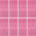 8 Pack Pink Backdrop, 3.28 FT x 7.05 FT Pink Birthday Decorations, Metallic by ZATAYE
