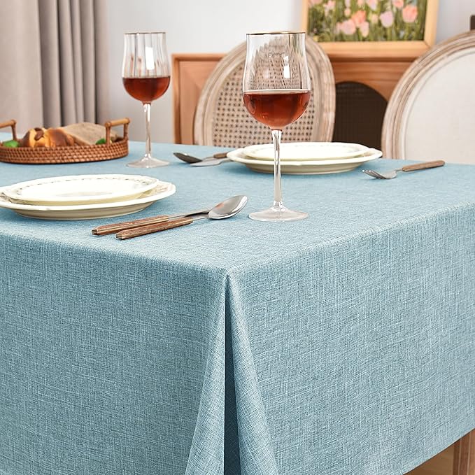 Fitable Faux Linen Tablecloths Rectangle 60 x 120 Inch - Image 4