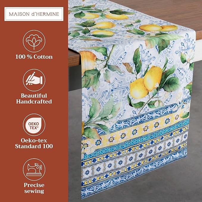 Maison d' Hermine Table Runner 100% Cotton Double Layer Table Runners 108 - Image 2