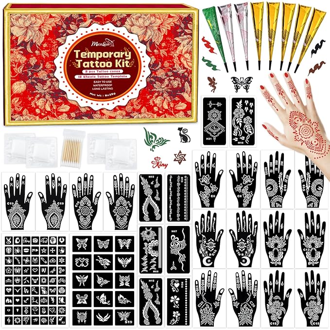 Temporary Tattoos Stencils Kit, Temporary Tattoos Kit by Unknown