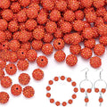 200pcs 10mm Orange Rhinestone Beads by TINKRSTUFF
