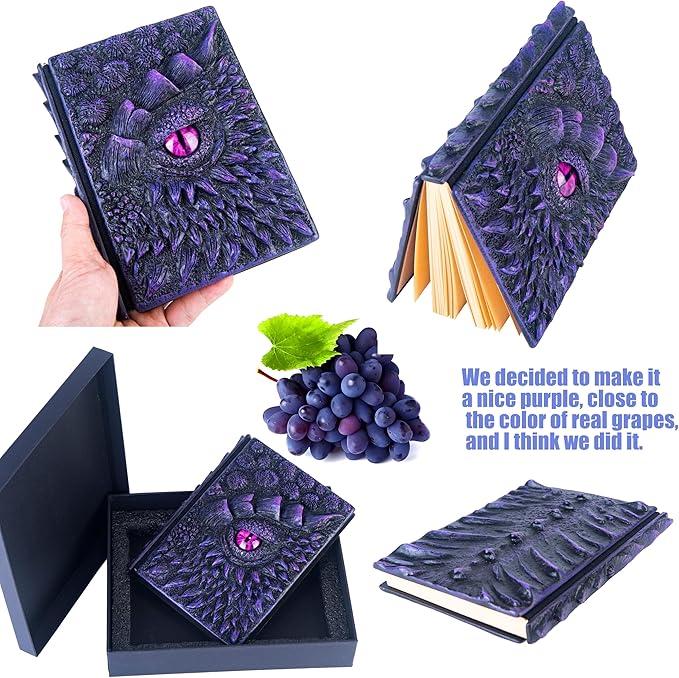 3D Dragon Eye Embossed Journal, Resin Engraving Notebook, Dnd notebook - Image 3