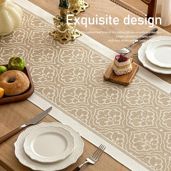 Table Runners 83 Inches, Waterproof Boho Table Runner - Image 5