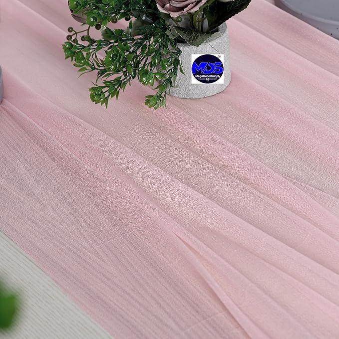 MDS 2 Pack 14ft Chiffon Table Runner 29 x 170 Inches Sheer Wedding Runner - Image 5