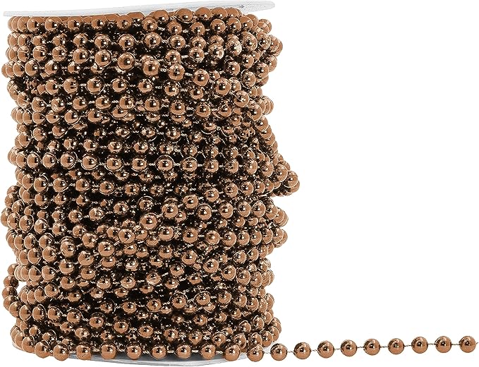 Mandala Crafts 6mm Faux Brown Pearl Beads Roll - Image 3