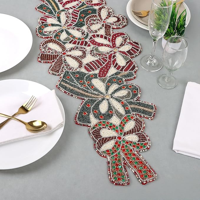 Elegant Glass Beads Table Runner 13x36 - Image 7