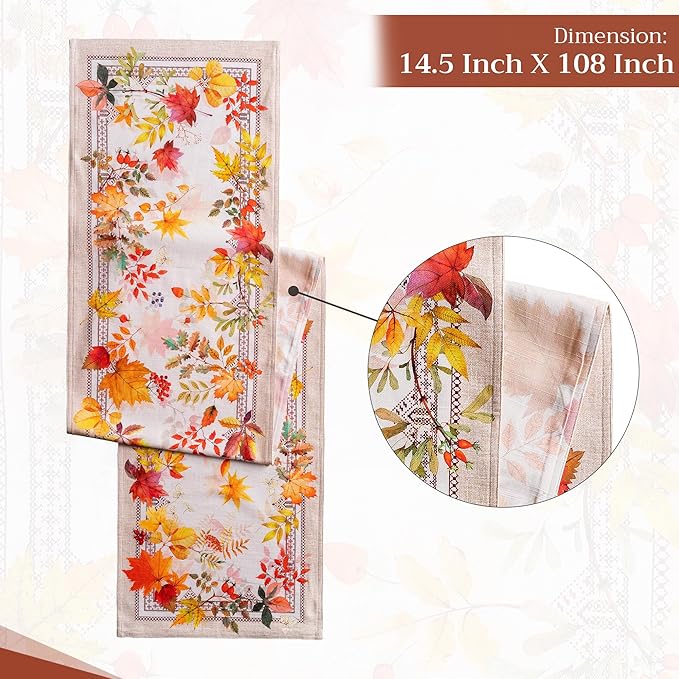 Maison d' Hermine Table Runner 100% Cotton Double Layer Table Runners 108 - Image 4