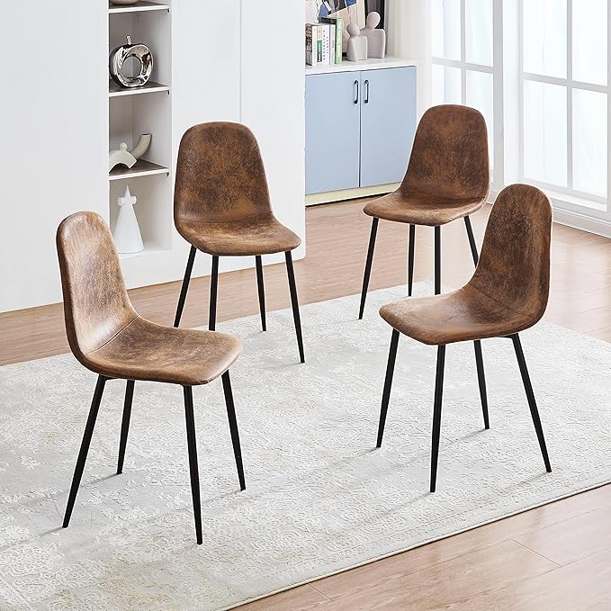 Homy Casa Dining Chairs Set of 2, Modern Mid-Century Style Dining Room Side - Image 8