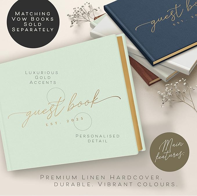 Personalized 2025 Wedding Guest Book - Image 4