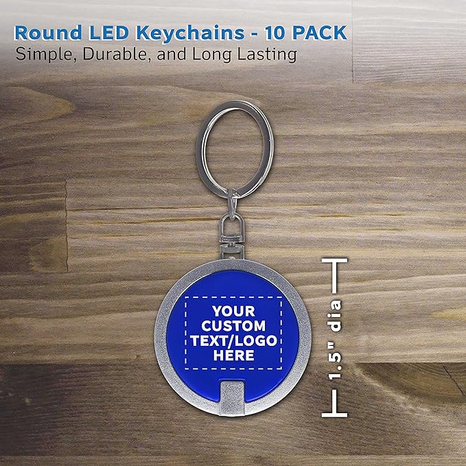 DISCOUNT PROMOS 10 Round LED Keychains - Image 5