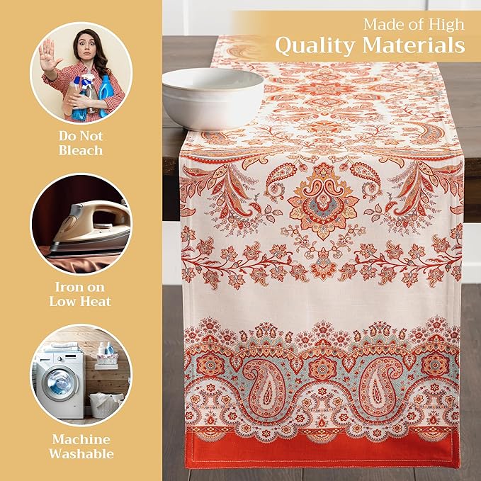 Maison d' Hermine Table Runner 100% Cotton Double Layer Table Runners 108 - Image 3