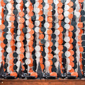 192 Ft Orange Black White Party Decorations Polka Dots Garland Streamer Backdrop by pinkblume