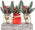 Christmas Mason Jars, Christmas Centerpiece Table Settings, Wood Tray by MARACCO